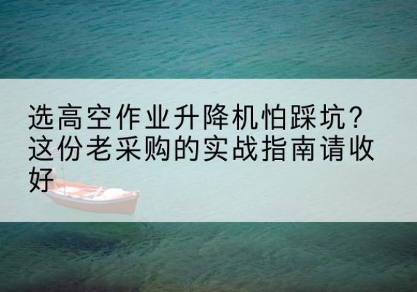 宁阳高空作业升降机厂家推荐-选高空作业升降机怕踩坑？这份老采购的实战指南请收好