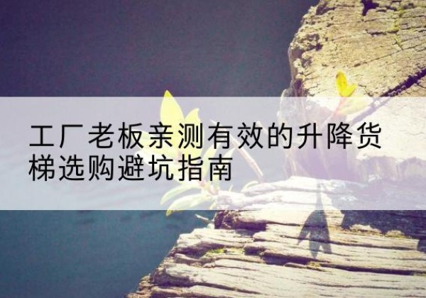 宁阳升降货梯怎么选-工厂老板亲测有效的升降货梯选购避坑指南